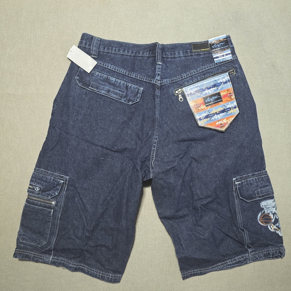 Paco Jean's Sport Dark Stone Blue Denim Short's Men's Size 36 Loose Fit